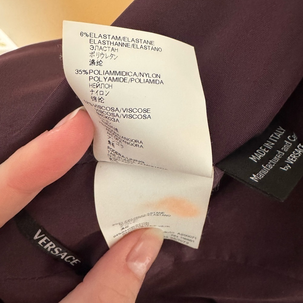 Versace Purple Scoop Neck Sheath Dress Size 40 - Picture 6 of 11